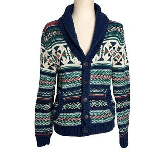 Urban Outfitters Salt Valley cotton fair isle women’s cardigan sweater size XS